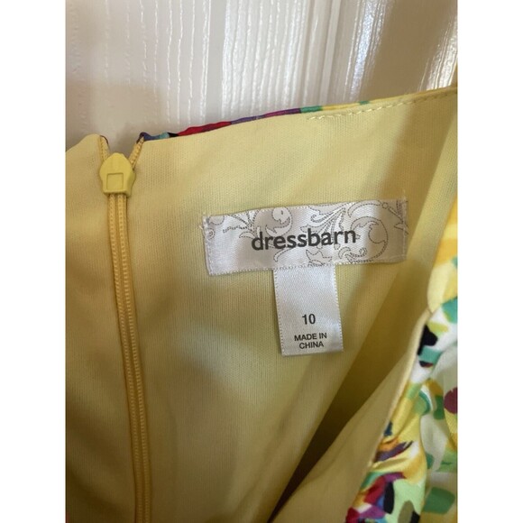 dress barn dress size 10 A Line Multicolored Tie Back MIDI  Free Shipping - Picture 5 of 6